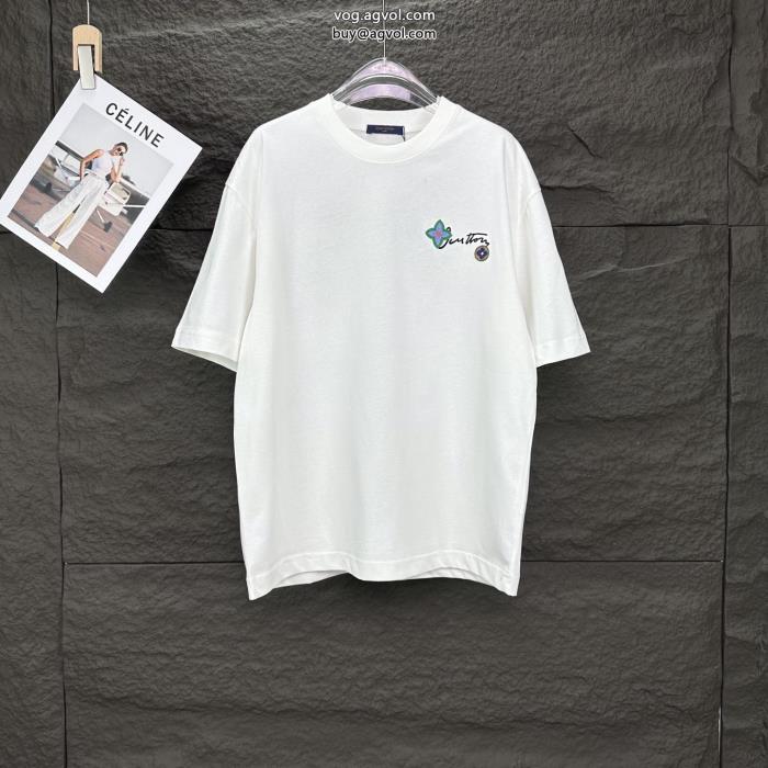 新作在庫希少通勤スタイルLOUIS VUITTONコピー 商品 通販半袖Tシャツ_0_4