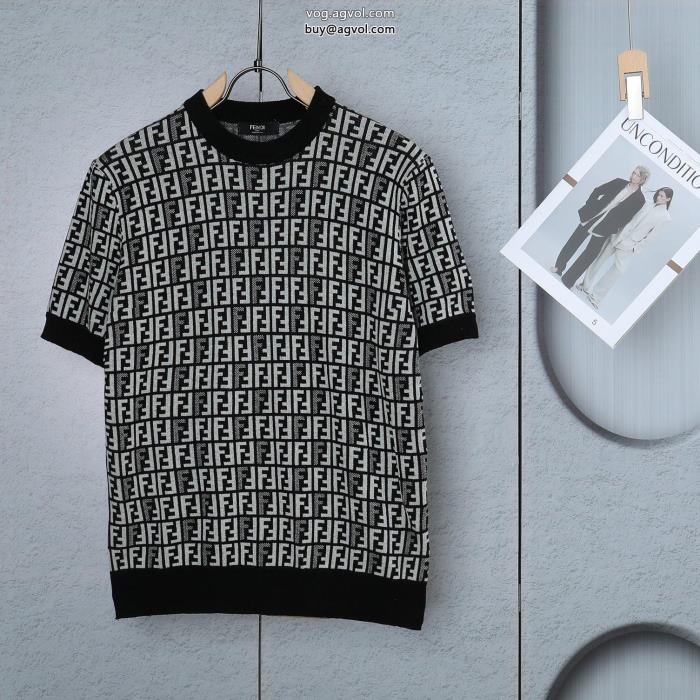 スーパー コピー 品半袖Tシャツ華やかな印象素敵な夏の定番アイテムFENDI_0_2