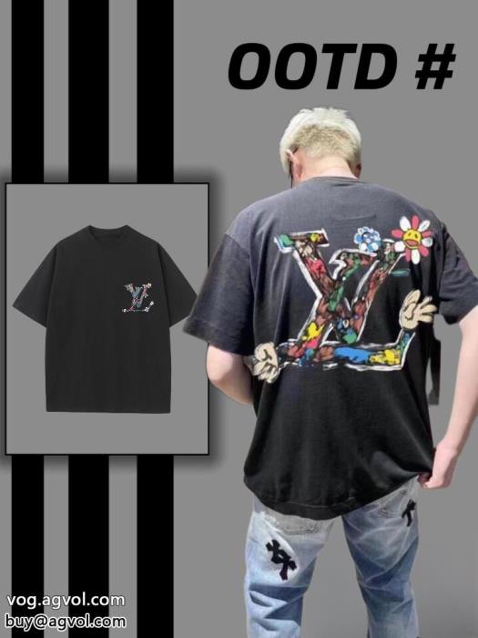 スーパー コピー 販売新春セールアイテムNEW!国内完売LOUIS VUITTON半袖Tシャツ_0_2