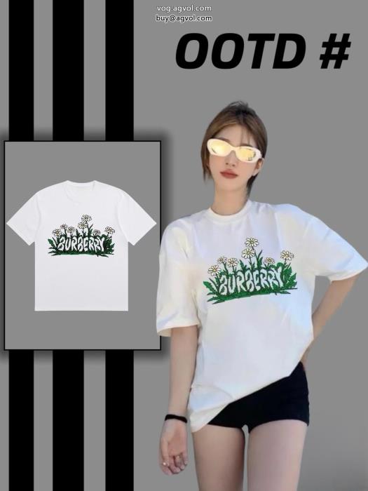 23SS海外直営在庫数限定BURBERRY偽 ブランド半袖Tシャツ_0_2