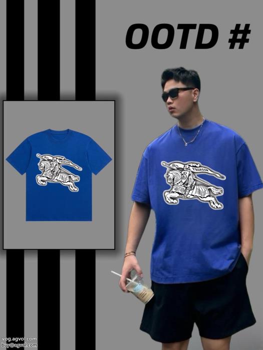 速達便発送柔らかな着心地コピー ブランド 通販 安心半袖TシャツBURBERRY_0_2