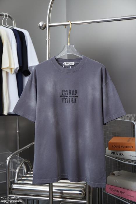 23SS海外直営今人気の秘訣半袖Tシャツ通販 ブランドミュウミュウ_0_0