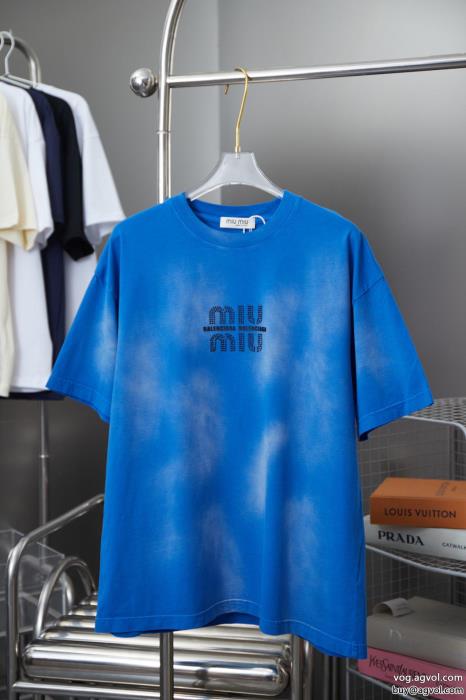23SS海外直営今人気の秘訣半袖Tシャツ通販 ブランドミュウミュウ_0_1