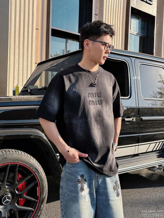 偽物 ブランド 激安半袖Tシャツ話題沸騰2025夏に意外と人気な新作ミュウミュウ_0_3