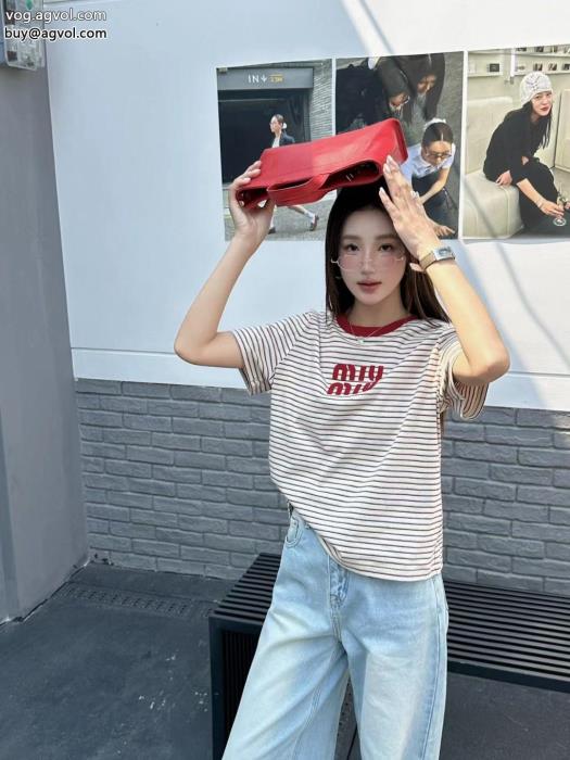 激安 ブランド 通販半袖TシャツMIUMIU話題沸騰ファッションの最先端！_0_2