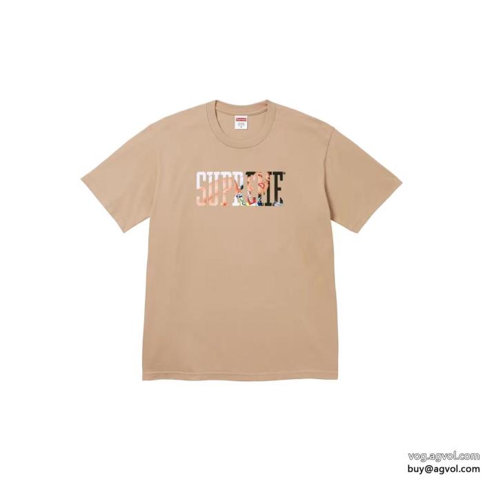 大人っぽい印象が素敵韓国ファッションSUPREME半袖Tシャツブランド 品 激安 通販_0_1