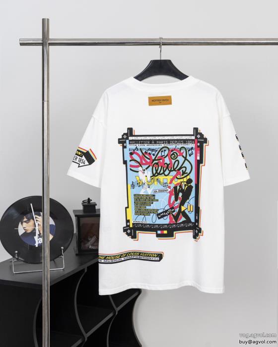 ルイ ヴィトン偽物 ブランド 販売絶妙な抜け感清涼感半袖Tシャツ_0_4