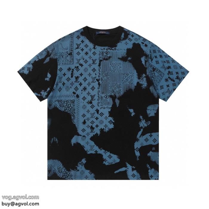 偽 ブランド 通販一流の憧れブランド通気性と吸汗性に優れ半袖TシャツLOUIS VUITTON_0_2