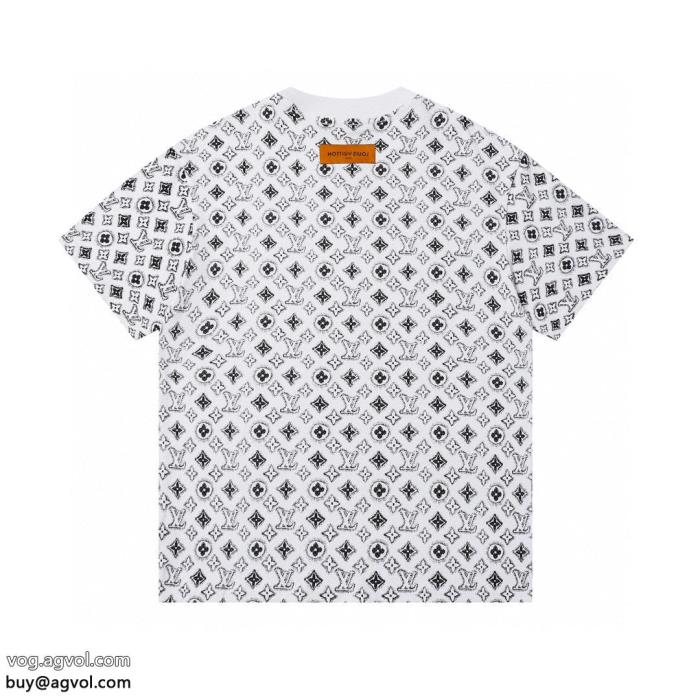 LOUIS VUITTONロゴが美しい不動の人気2025最新半袖Tシャツコピー ブランド_0_2