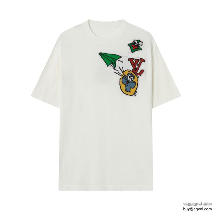 コピー ブランド 販売23SS 異素材使い勝手の良いトレンド半袖Tシャツルイ ヴィトン_0_0