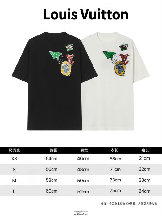 コピー ブランド 販売23SS 異素材使い勝手の良いトレンド半袖Tシャツルイ ヴィトン_0_3