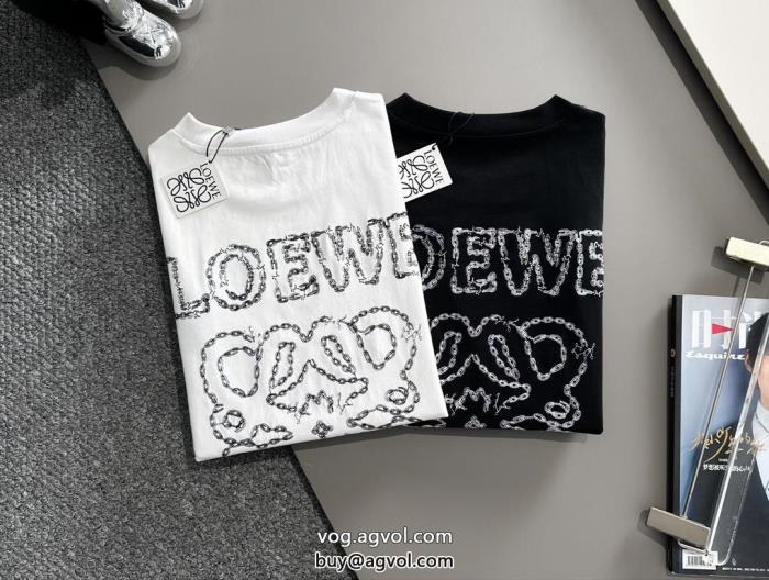 海外限定モデル 新作定番人気のモデル半袖Tシャツコピー 品 販売LOEWE_0_2