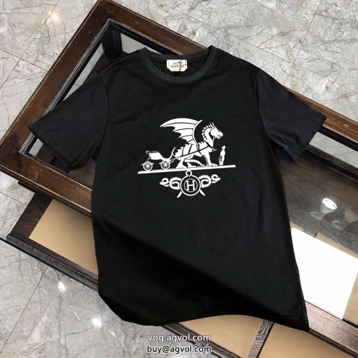 偽 ブランド半袖Tシャツ通勤スタイル視線を集めてエルメス_0_3