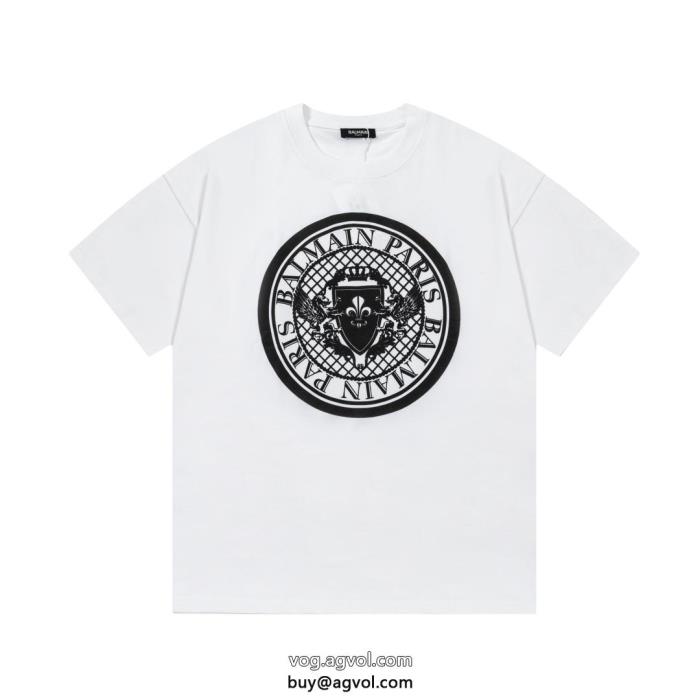 BALMAIN2025年夏 オススメ新作抜け感スゴイコピー 通販半袖Tシャツ_0_3
