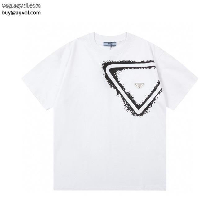 23新作セールカジュアルさPRADA激安 ブランド 通販半袖Tシャツ_0_1