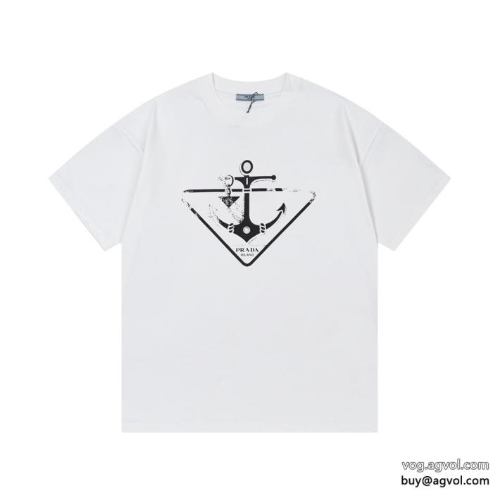 PRADA半袖Tシャツ洗練された印象最安に挑戦スーパー コピー 安心 _0_1