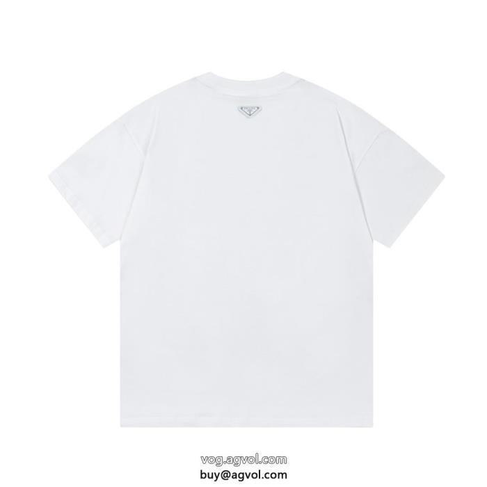 PRADA半袖Tシャツ洗練された印象最安に挑戦スーパー コピー 安心 _0_3
