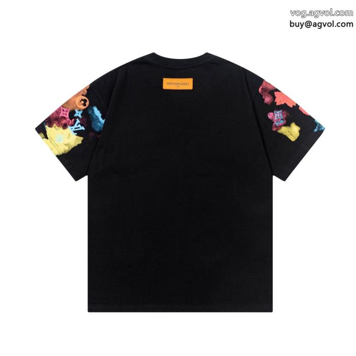 相性抜群のコンビ新作在庫希少スーパー コピー ブランド 専門半袖TシャツLOUIS VUITTON_0_1