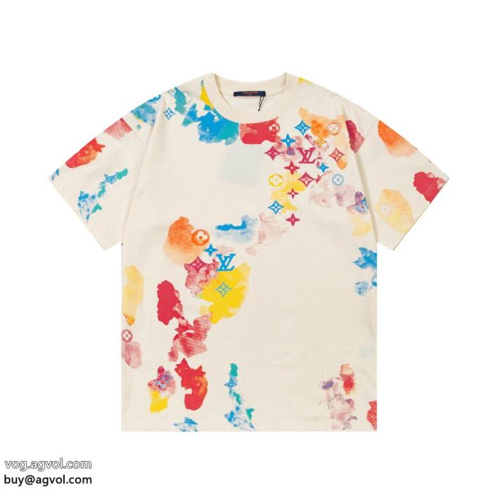 相性抜群のコンビ新作在庫希少スーパー コピー ブランド 専門半袖TシャツLOUIS VUITTON_0_2