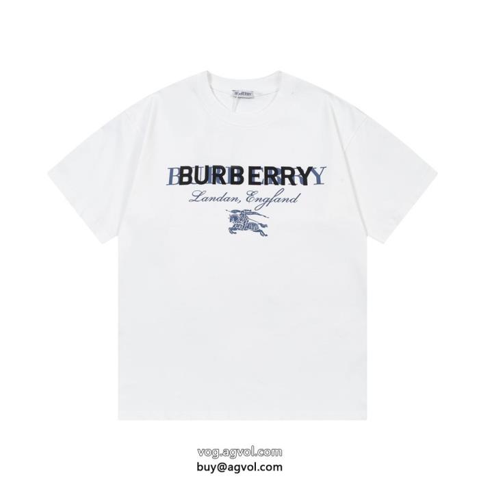 激安 ブランド 通販バーバリー半袖Tシャツヴィンテージ感上品な印象に格上げ_0_1
