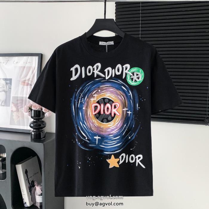 偽物 通販 涼しげな印象の新作愛用セレブ多数ディオール半袖Tシャツ_0_2