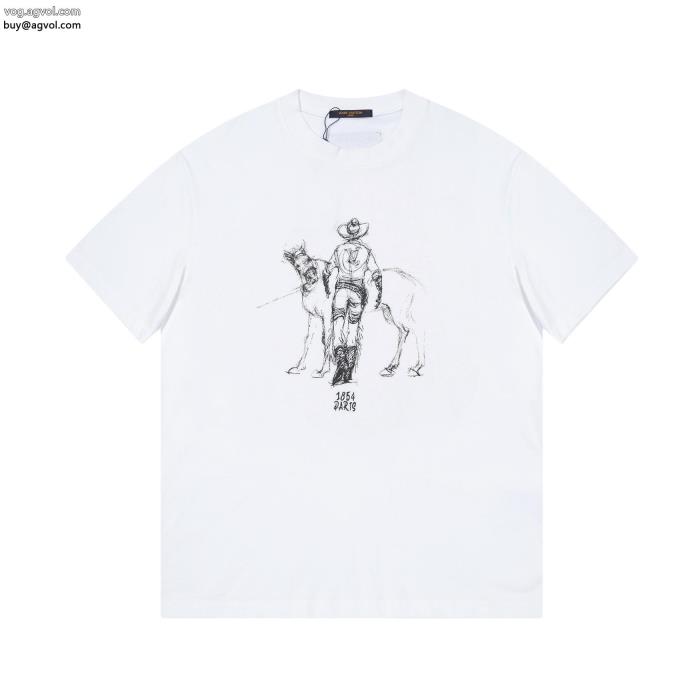 LOUIS VUITTON限定SALE抜け感スゴイ偽物 ブランド 販売半袖Tシャツ_0_1