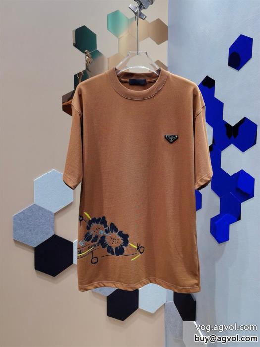 日本完売高級感も漂いブランド レプリカPRADA半袖Tシャツ_0_0