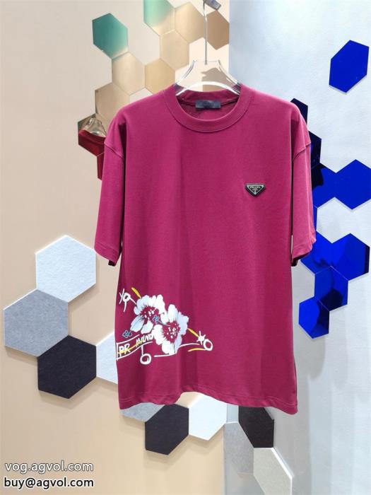 日本完売高級感も漂いブランド レプリカPRADA半袖Tシャツ_0_1