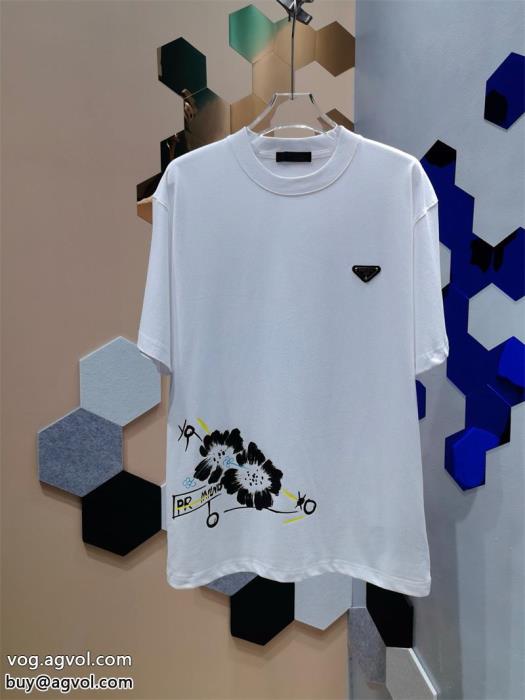 日本完売高級感も漂いブランド レプリカPRADA半袖Tシャツ_0_3