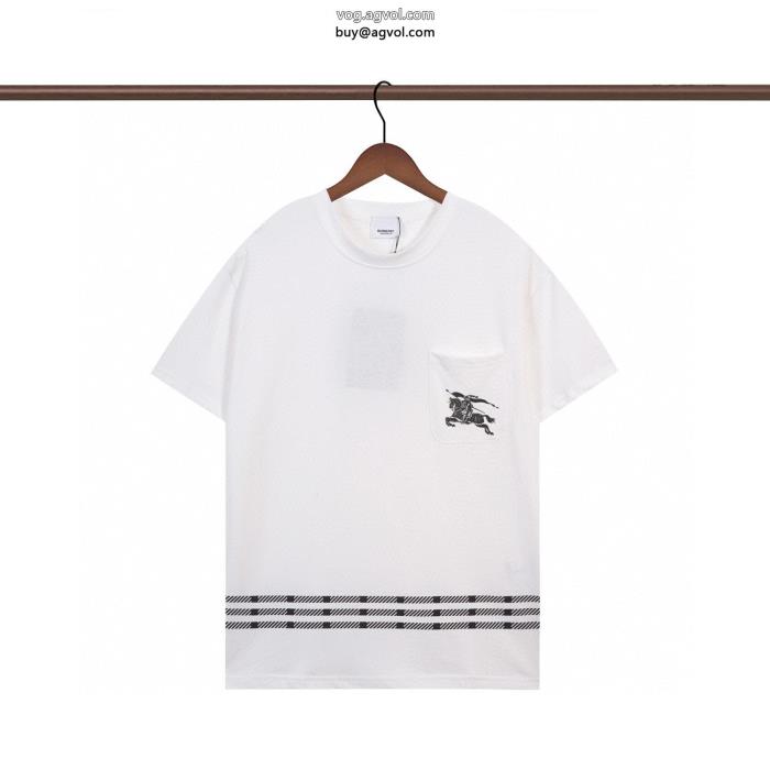 ブランド 偽物 通販バーバリー海外直送人気新商品半袖Tシャツ_0_1