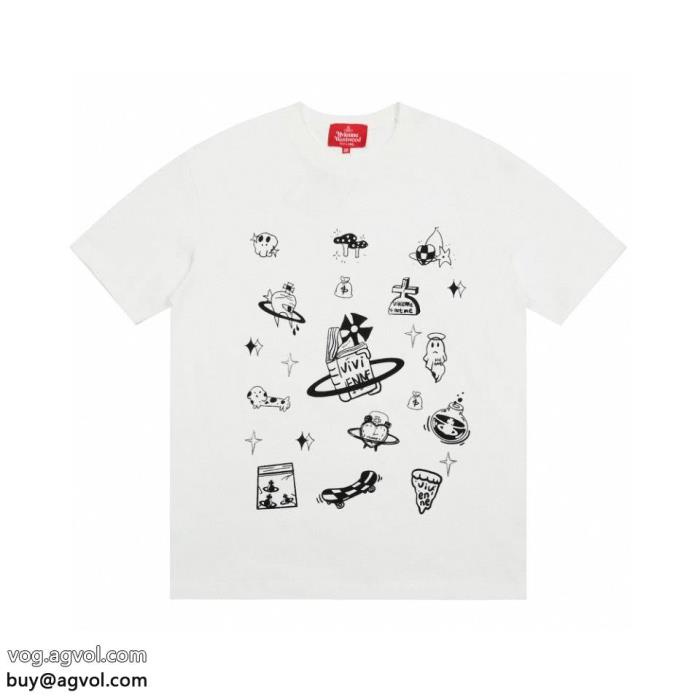 新商品☆完売必至ユニセックススタイルスーパー コピー 品半袖TシャツVIVIENNE WESTWOOD_0_2