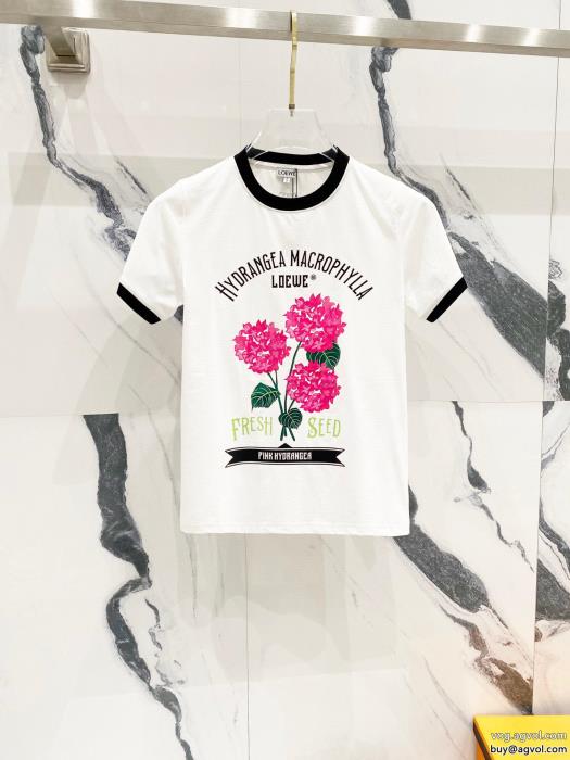 23SS 異素材洒落感を演出する！激安 ブランド 通販ロエベ半袖Tシャツ_0_0