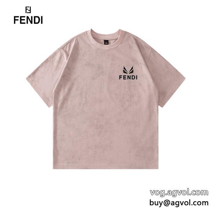 FENDI半袖Tシャツスーパー コピー 安心 23新作限定版プリントカワイイ雰囲気_0_0