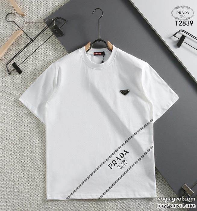 PRADA憧れブランド高級感ある半袖Tシャツブランド コピー ショップ_0_2