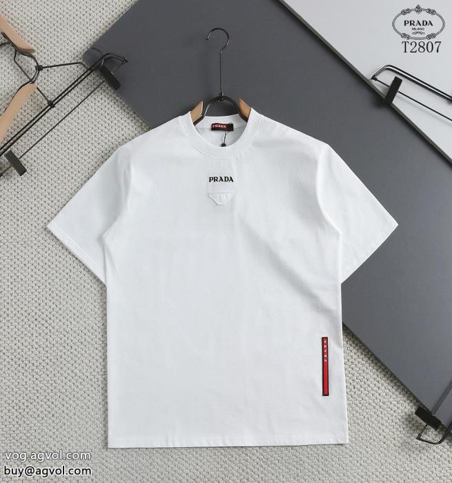 2025の流行りトップスギフト最適半袖Tシャツプラダブランド 品 激安 通販_0_0