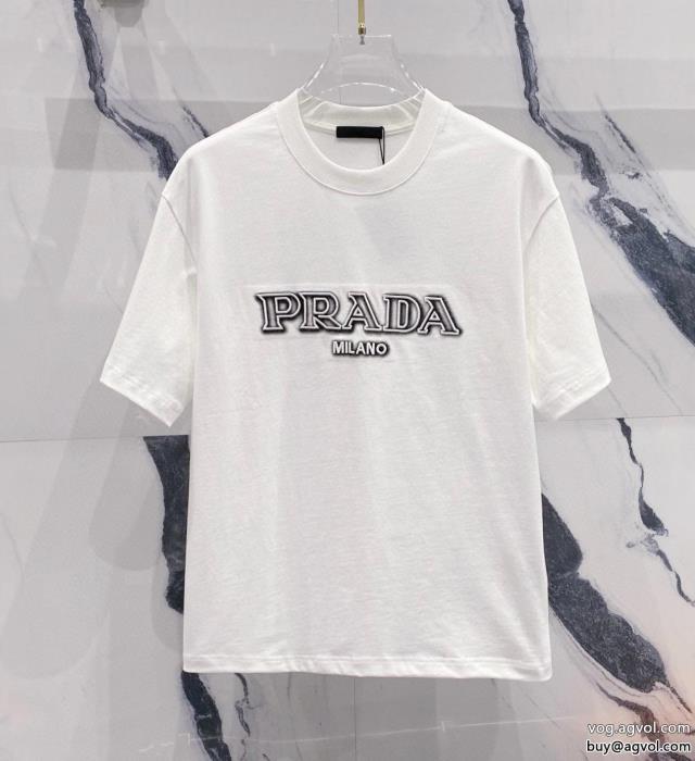 コピー 商品 通販半袖TシャツPRADA完売続出透け感の持つ涼しげな印象_0_1