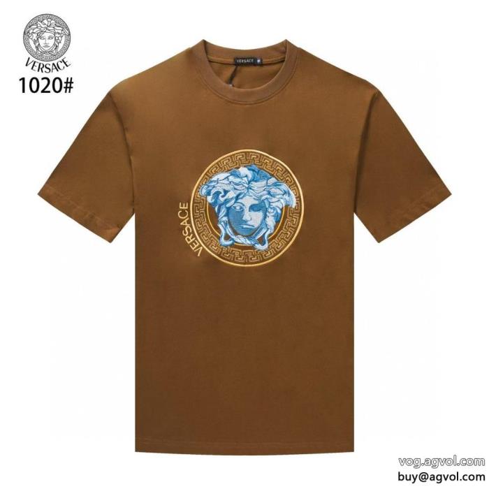 在庫あり即発売切必至ヴェルサーチ偽 ブランド半袖Tシャツ_0_1