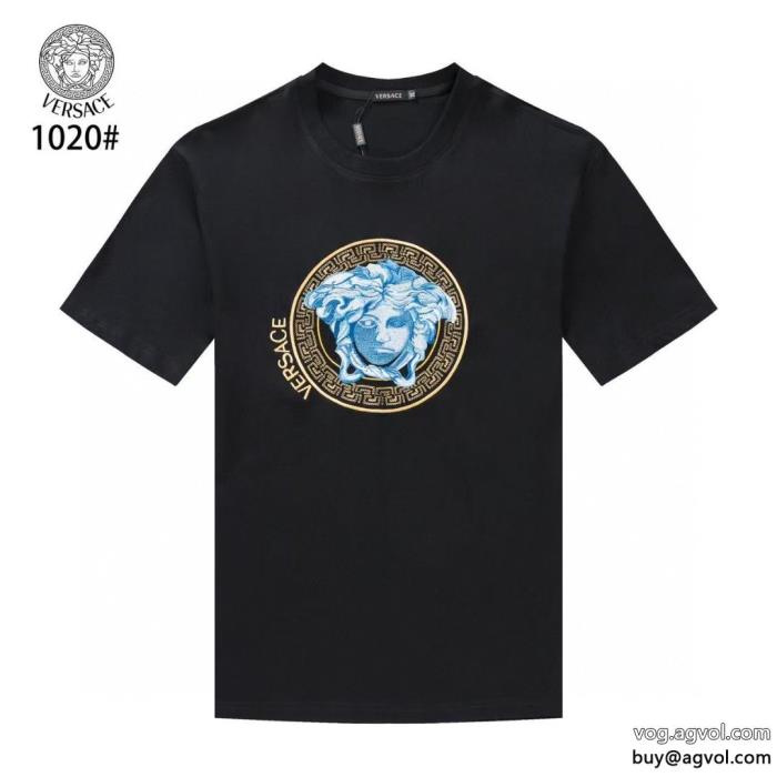 在庫あり即発売切必至ヴェルサーチ偽 ブランド半袖Tシャツ_0_2
