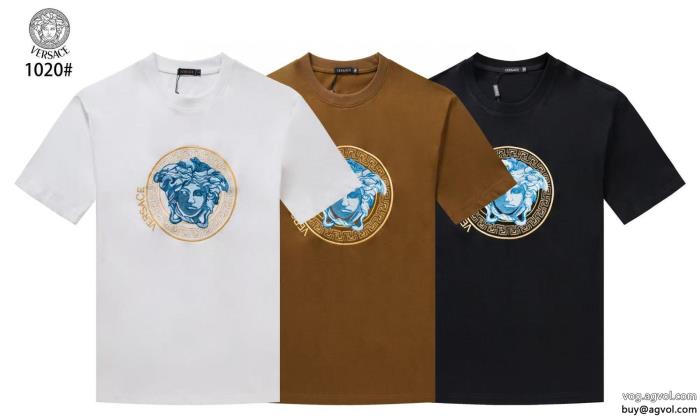 在庫あり即発売切必至ヴェルサーチ偽 ブランド半袖Tシャツ_0_3