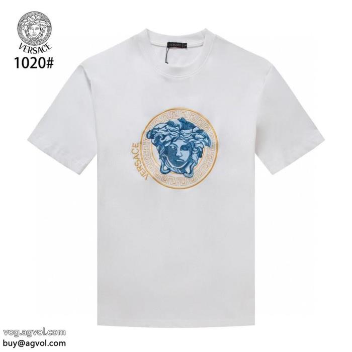 在庫あり即発売切必至ヴェルサーチ偽 ブランド半袖Tシャツ_0_4
