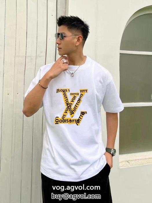 コピー ブランド 優良注目夏新作新作オシャレ半袖TシャツLOUIS VUITTON_0_3