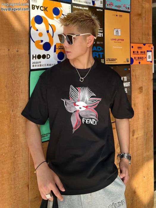 着心地良くお洒落上級者半袖Tシャツフェンディブランド コピー 着払い_0_2