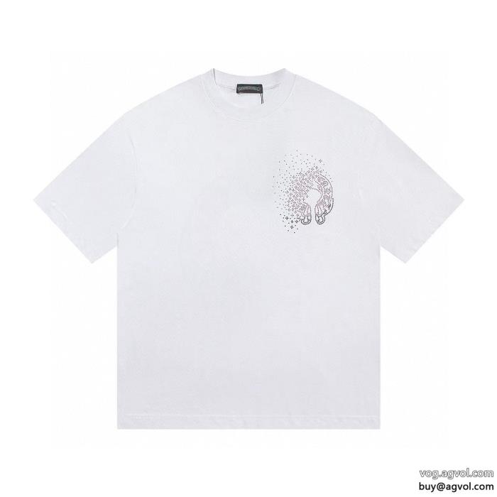 海外限定発表の新作モデルCHROME HEARTS半袖Tシャツブランド フェイク_0_1