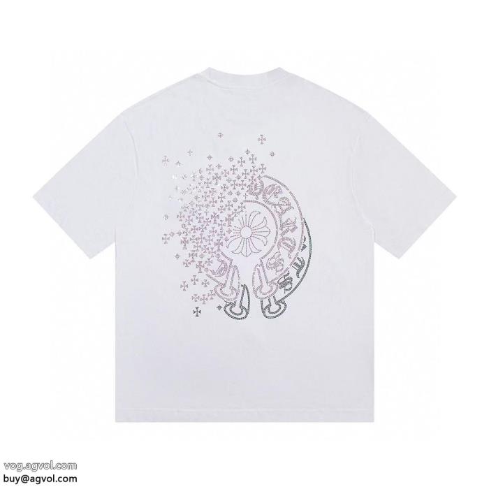 海外限定発表の新作モデルCHROME HEARTS半袖Tシャツブランド フェイク_0_3