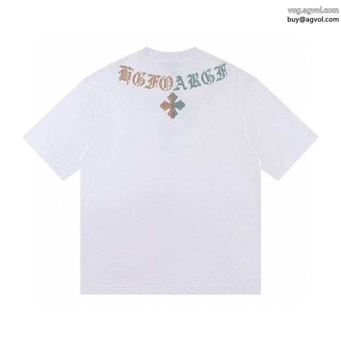 贅沢な逸品個性的な2025のコーディネートコピー ブランドCHROME HEARTS半袖Tシャツ_0_4