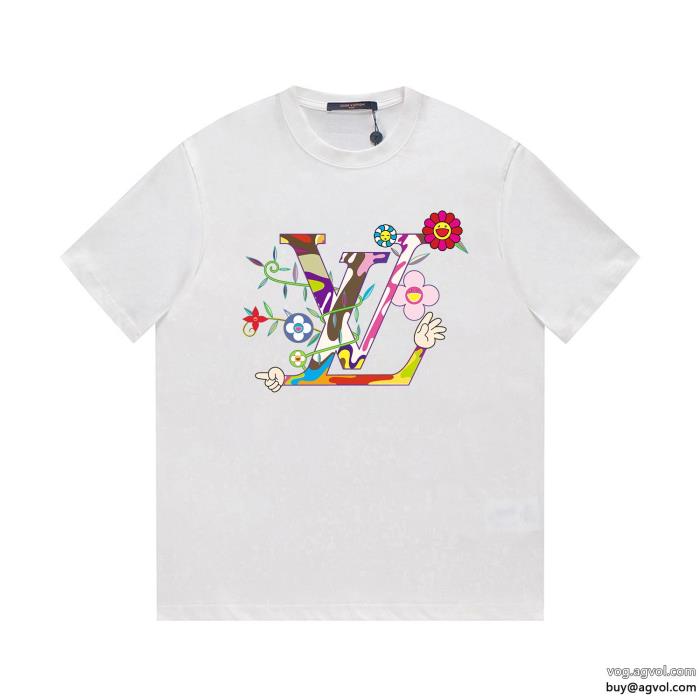 偽物 通販 2025最新作　完売必至欲しい可愛く新鮮LOUIS VUITTON半袖Tシャツ_0_3