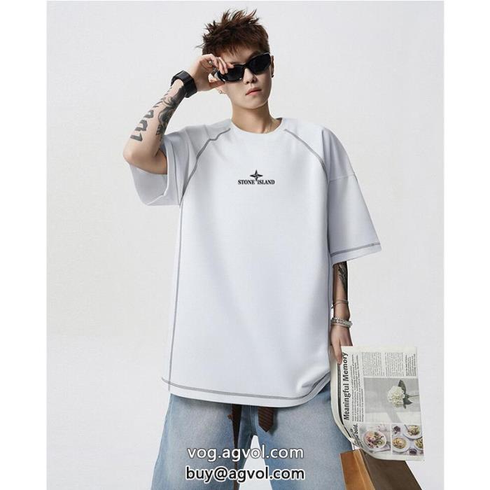 Stone Island売切必至上品な落ち感あるスーパー コピー ブランド 専門半袖Tシャツ_0_5