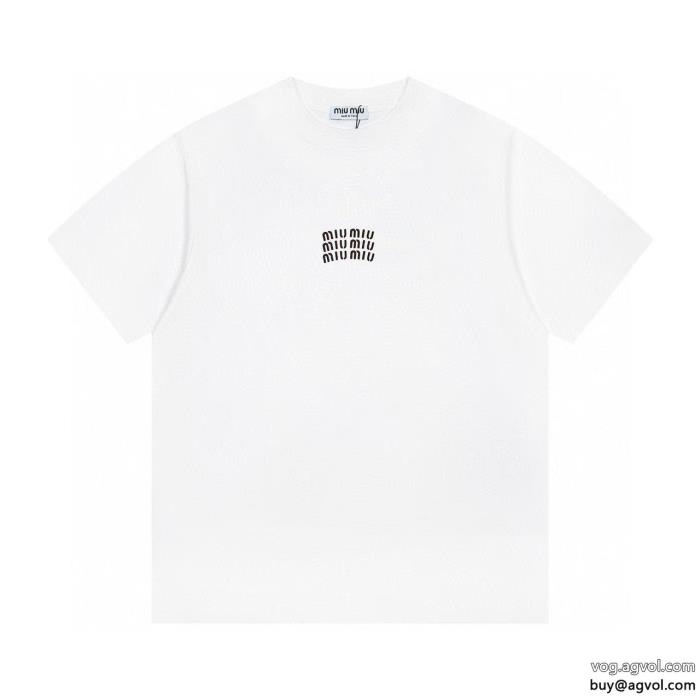 海外限定最安に挑戦MIUMIUブランド フェイク半袖Tシャツ_0_5