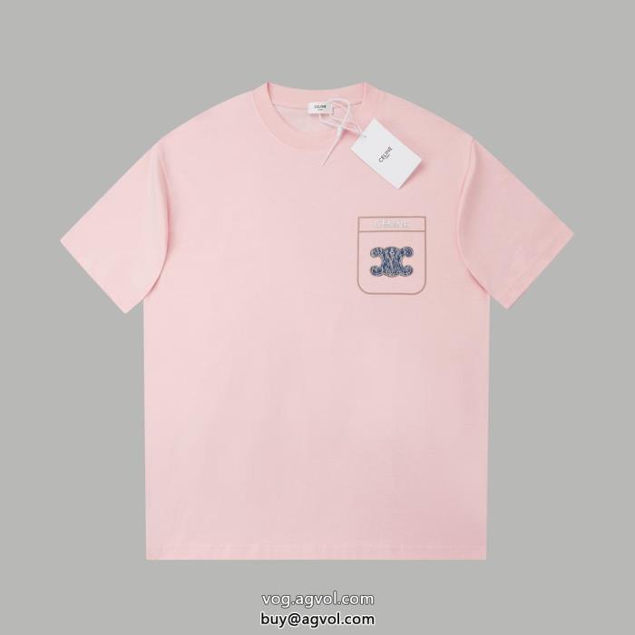 在庫確保済大幅に値下げ偽物 ブランド半袖TシャツCELINE_0_0