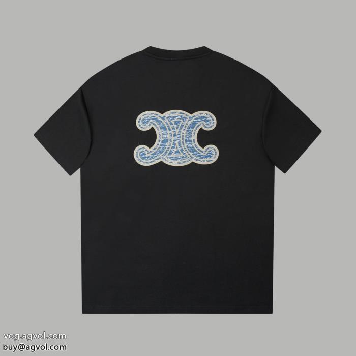 在庫確保済大幅に値下げ偽物 ブランド半袖TシャツCELINE_0_3